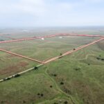 Aerial view of Paitz Pasture, 238 acres of grassland in Buffalo County, Nebraska
